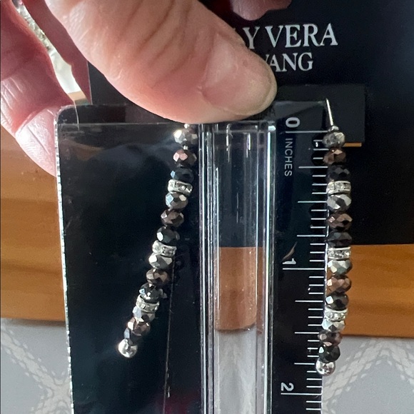 Simply Vera Vera Wang Silver and Black Dangle Earrings - Picture 6 of 6